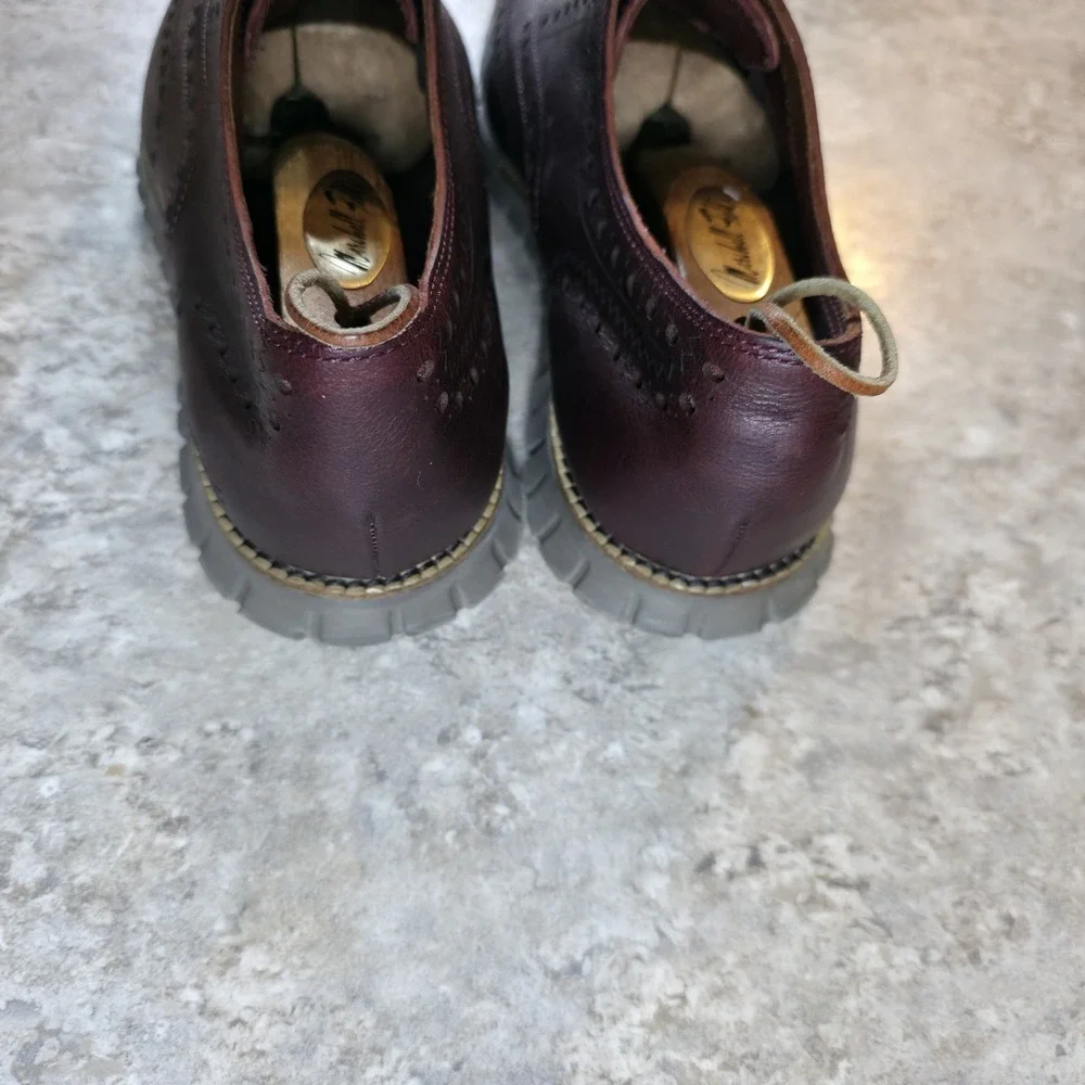 Cole Haan Zerogrand Wingtip Leather Dark‎ Cherry Mens 9 M Oxford Shoes C25004